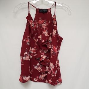Sweet Wanderer Maroon Floral Top